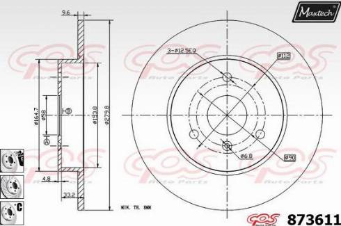 Maxtech 873611.6880 - Discofreno autozon.pro