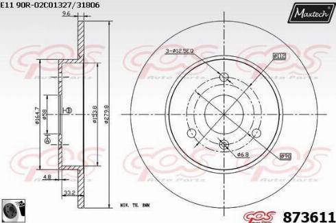 Maxtech 873611.0060 - Discofreno autozon.pro