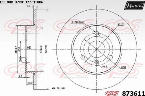 Maxtech 873611.0000 - Discofreno autozon.pro