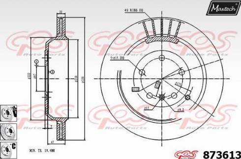 Maxtech 873613.6880 - Discofreno autozon.pro