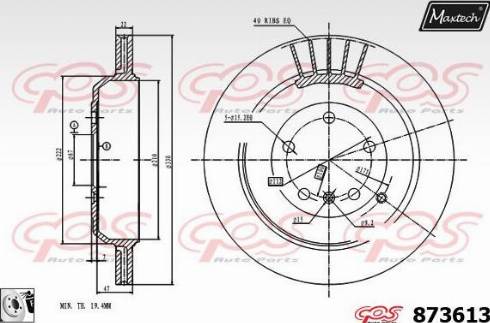 Maxtech 873613.0080 - Discofreno autozon.pro