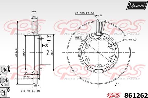 Maxtech 873613 - Discofreno autozon.pro