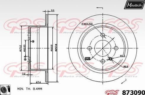 Maxtech 873090.0060 - Discofreno autozon.pro