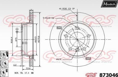 Maxtech 873046.6980 - Discofreno autozon.pro