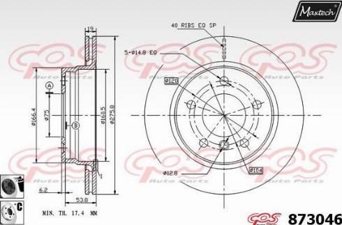 Maxtech 873046.6060 - Discofreno autozon.pro