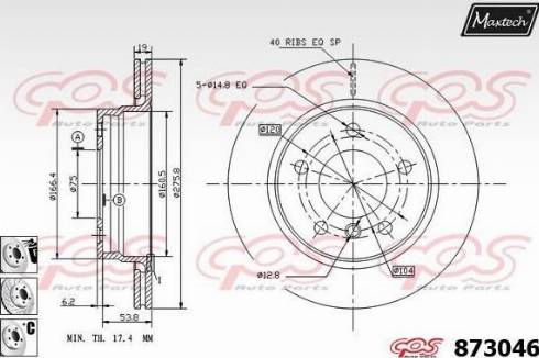 Maxtech 873046.6880 - Discofreno autozon.pro