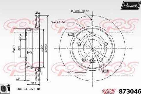 Maxtech 873046.0060 - Discofreno autozon.pro