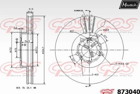 Maxtech 873040.0000 - Discofreno autozon.pro