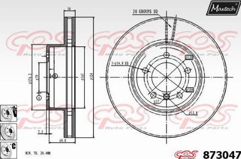 Maxtech 873047.6980 - Discofreno autozon.pro