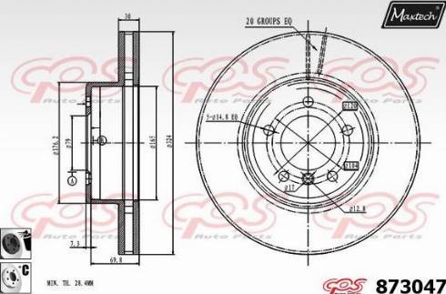 Maxtech 873047.6060 - Discofreno autozon.pro