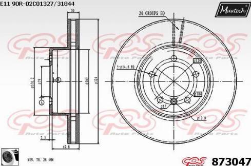 Maxtech 873047.0060 - Discofreno autozon.pro