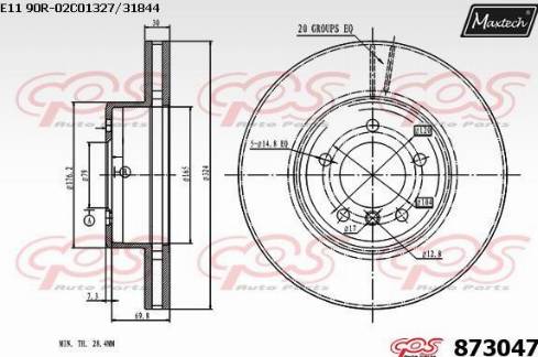 Maxtech 873047.0000 - Discofreno autozon.pro