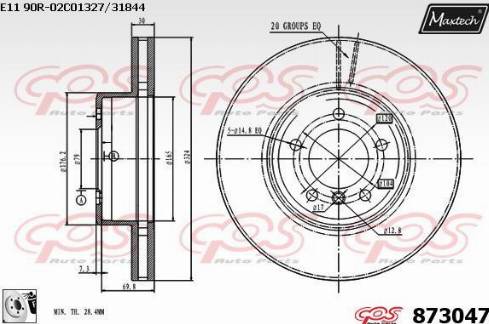 Maxtech 873047.0080 - Discofreno autozon.pro