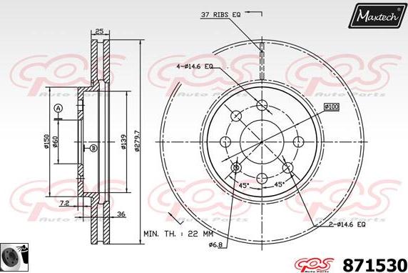 Maxtech 873047 - Discofreno autozon.pro