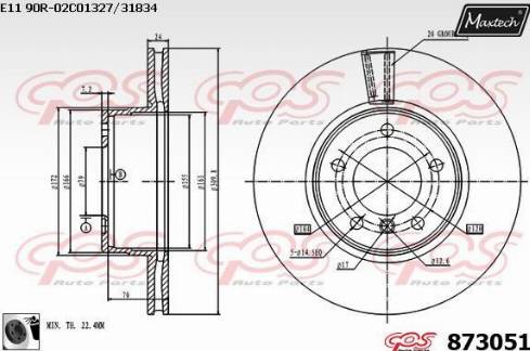 Maxtech 873051.0060 - Discofreno autozon.pro