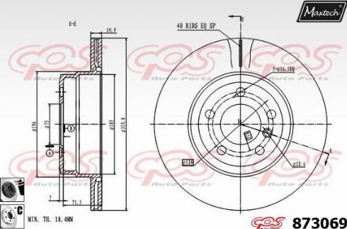 Maxtech 873069.6060 - Discofreno autozon.pro