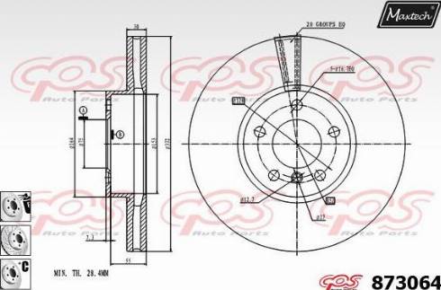 Maxtech 873064.6980 - Discofreno autozon.pro