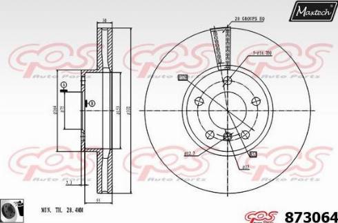 Maxtech 873064.0060 - Discofreno autozon.pro