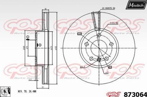 Maxtech 873064.0080 - Discofreno autozon.pro