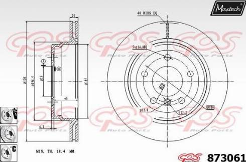 Maxtech 873061.6880 - Discofreno autozon.pro