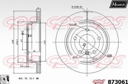 Maxtech 873061.0080 - Discofreno autozon.pro