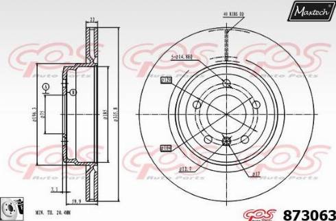 Maxtech 873063.0080 - Discofreno autozon.pro