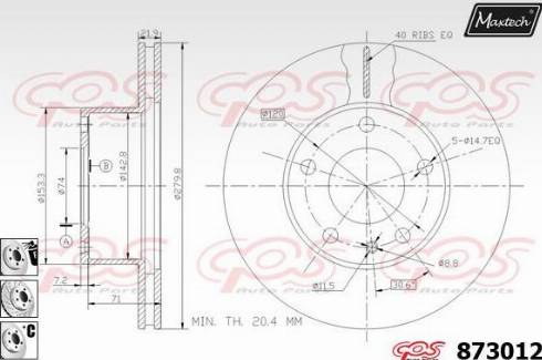 Maxtech 873012.6880 - Discofreno autozon.pro