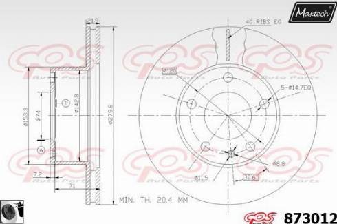 Maxtech 873012.0060 - Discofreno autozon.pro