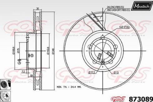 Maxtech 873089.0360 - Discofreno autozon.pro