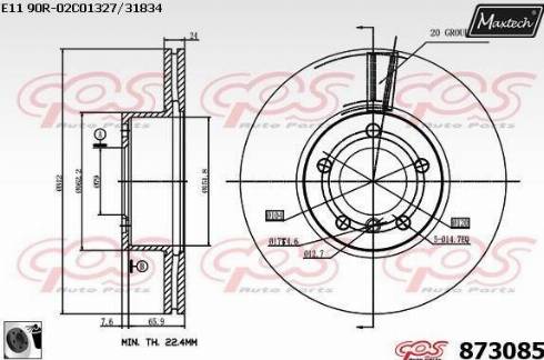 Maxtech 873085.0060 - Discofreno autozon.pro