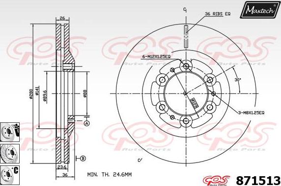 Maxtech 873085 - Discofreno autozon.pro