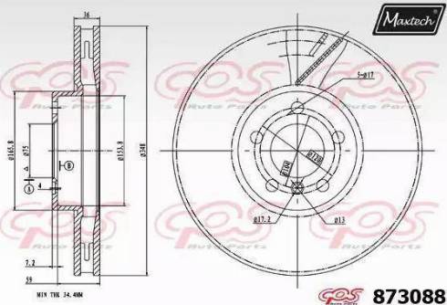 Maxtech 873088.6260 - Discofreno autozon.pro