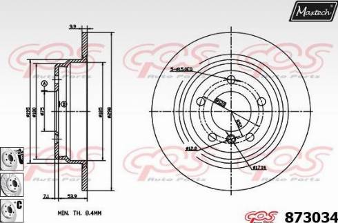 Maxtech 873034.6880 - Discofreno autozon.pro