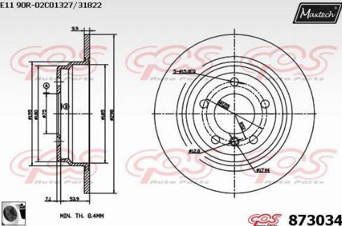 Maxtech 873034.0060 - Discofreno autozon.pro