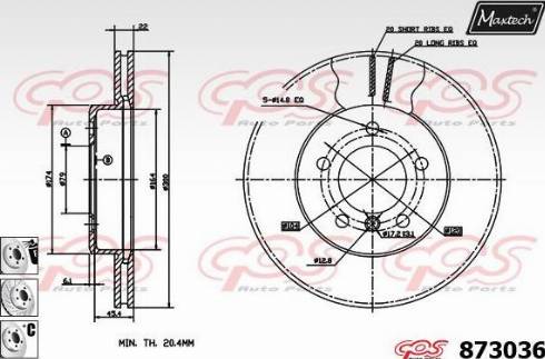 Maxtech 873036.6980 - Discofreno autozon.pro