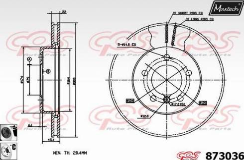 Maxtech 873036.6060 - Discofreno autozon.pro