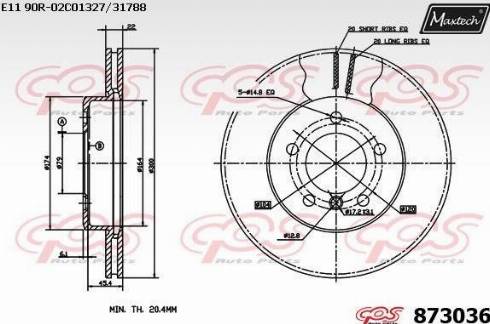 Maxtech 873036.0000 - Discofreno autozon.pro