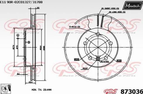 Maxtech 873036.0080 - Discofreno autozon.pro