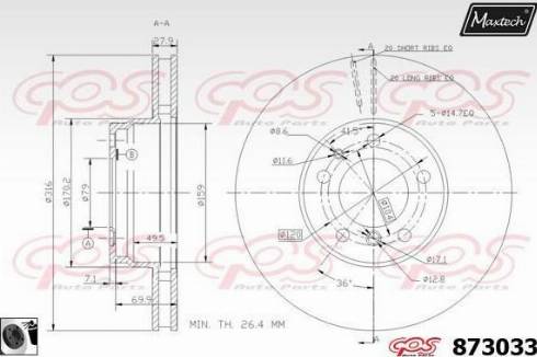 Maxtech 873033.0060 - Discofreno autozon.pro