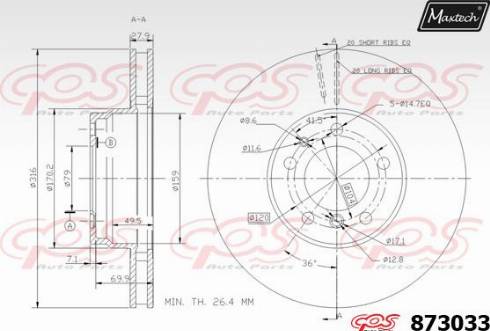 Maxtech 873033.0000 - Discofreno autozon.pro