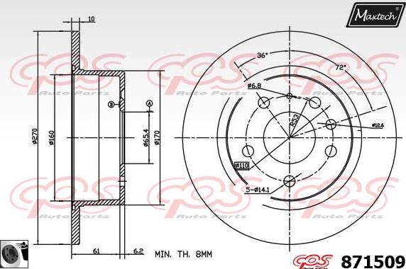 Maxtech 873033 - Discofreno autozon.pro