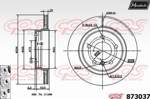 Maxtech 873037.6880 - Discofreno autozon.pro