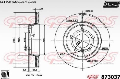 Maxtech 873037.0060 - Discofreno autozon.pro