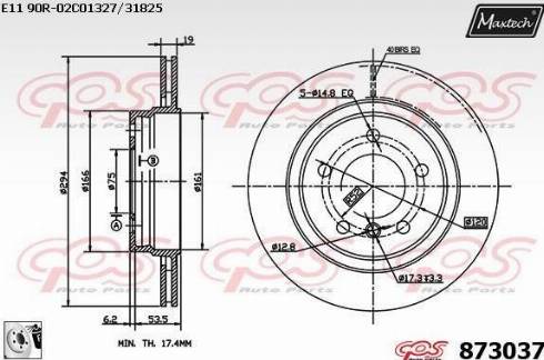 Maxtech 873037.0080 - Discofreno autozon.pro