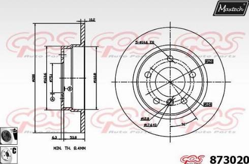 Maxtech 873020.6060 - Discofreno autozon.pro