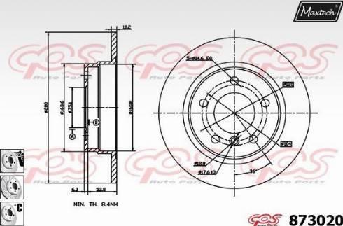 Maxtech 873020.6880 - Discofreno autozon.pro