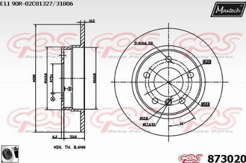 Maxtech 873020.0060 - Discofreno autozon.pro