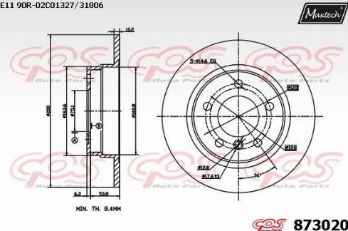 Maxtech 873020.0000 - Discofreno autozon.pro