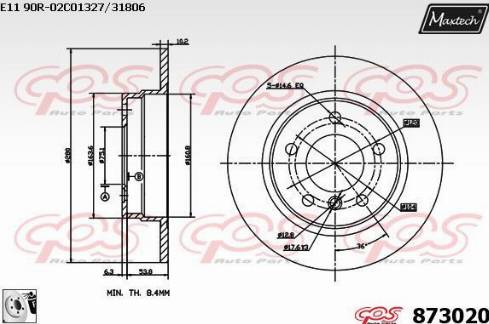 Maxtech 873020.0080 - Discofreno autozon.pro