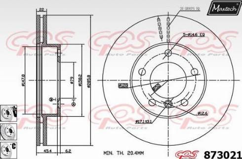 Maxtech 873021.6980 - Discofreno autozon.pro